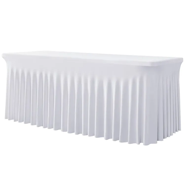 Fitted 6' Table Cover - White