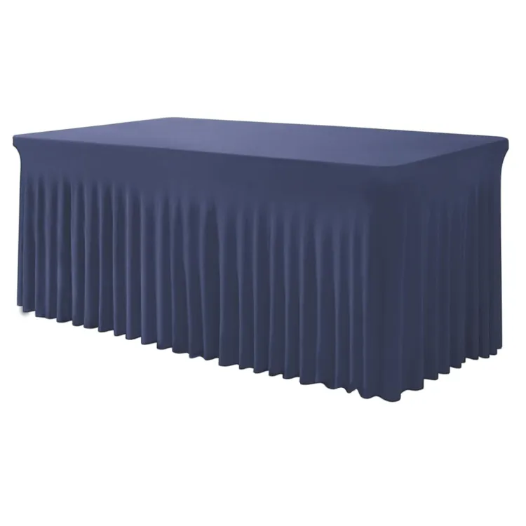 Fitted 6' Table Cover - Navy Blue